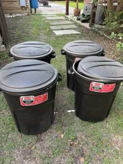 Outdoor trash can, $25 each