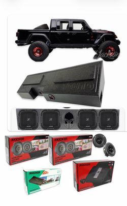 JEEP GLADIATOR FULL BASS AND VOICE PACKAGE KICKER AUDIO INSTALLED