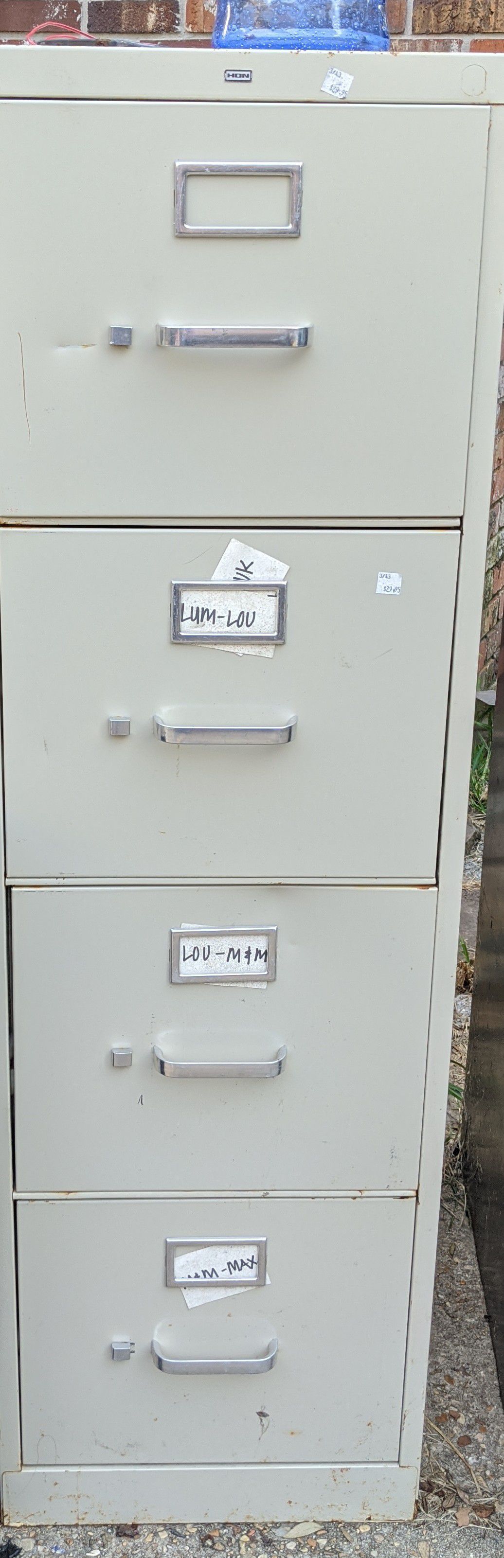 Various filing cabinets