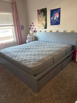 IKEA Malm King Bed + Premium Mattress