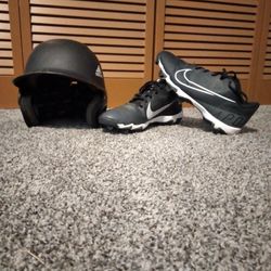 Nike Vapor Ultrafly 3 Baseball Cleats And Adidas Batting Helmet