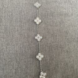 Silver and diamond Van Cleef bracelet 