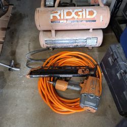 Ridged Air Compressor And Ridged Nail Gun