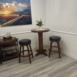Pub bar table and chairs