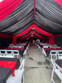 Tent draping, mesas, sillas, carpas, decoración, marquees