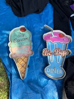 Metal Ice Cream Signs
