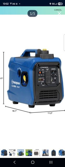 Westinghouse Inverter Generator 1000w-1500w surge