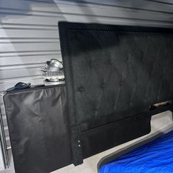 Black King Size Bed With Mattress-$1500