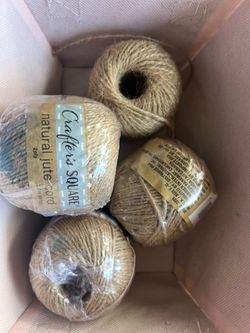 4 Rolls of Natural Jute Cord