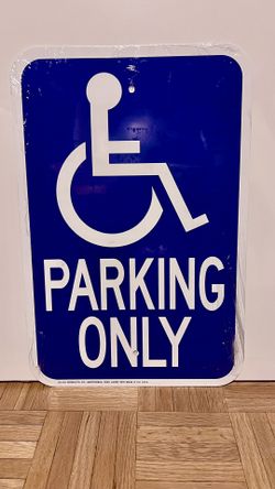 Handicapped parking sign. 