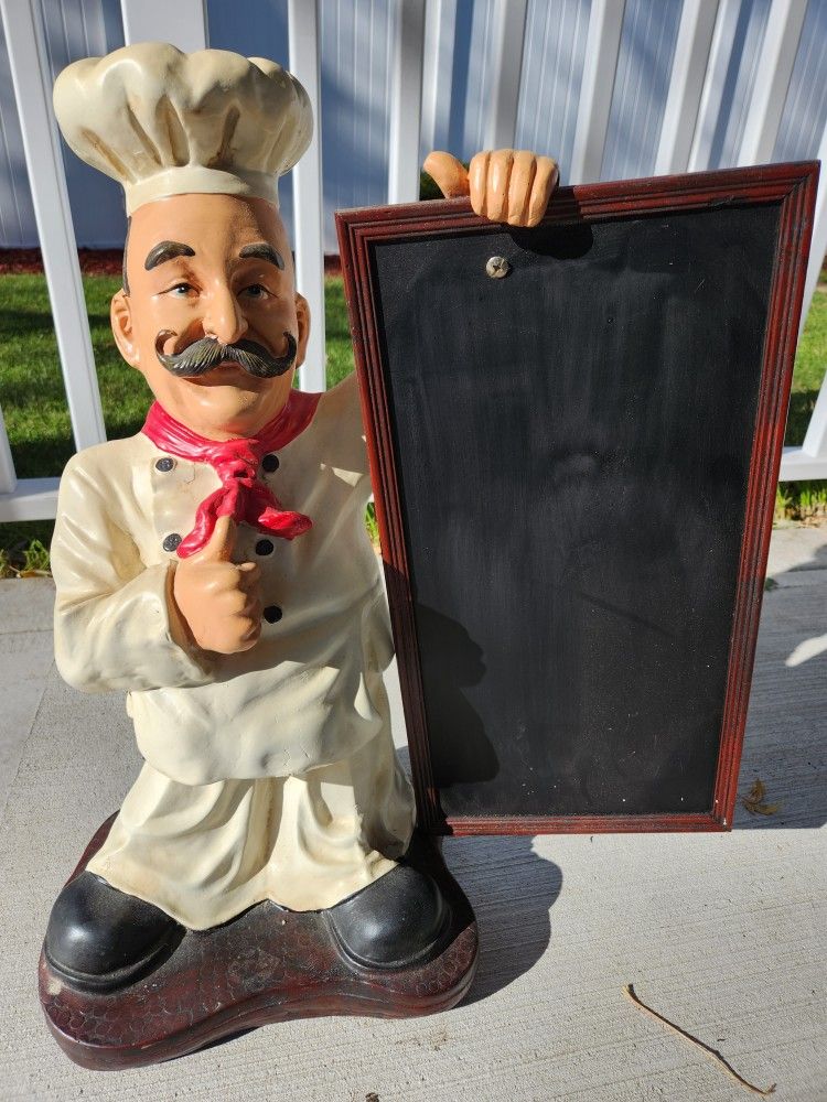 Bistro Chef Resin Statue Figure