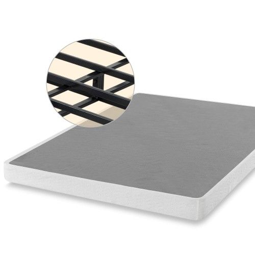 Twin Smart Box Spring Bed Base, 5-Inch Mattress Foundation - Twin Size, Tool-Free Easy Assembly