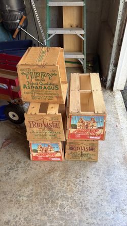 Vintage wooden Crates - Asparagus