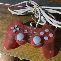Ps1 Red Transparent Controller