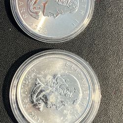 Canadian Fine Silver 1 Ounce  Coins 