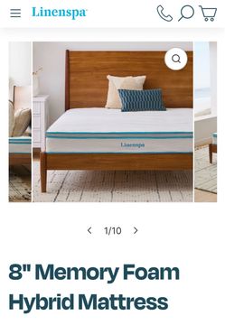 Linenspa 8" Memory Foam Hybrid Mattress