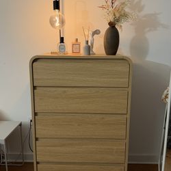 Sculptural Modern 5-Drawer Dresser – Curved Wood Design