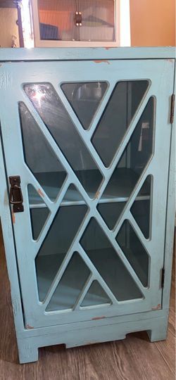 Teal cabinet