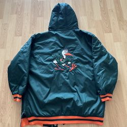Vintage 90s Miami Hurricanes Puffer Jacket Please READ