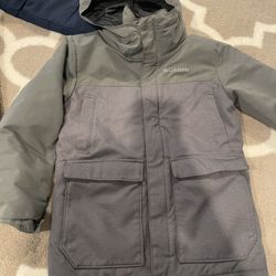 Columbia Boys' Down Parka Color: City Grey 8-10 Years 