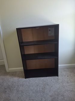 3-Shelf Black Bookcase