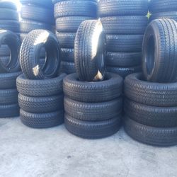 265/70R17 BRIDGESTONE A SET OF FOUR USED TIRES, INCLUDES MOUNTING AND BALANCING 