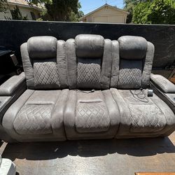Three Seat Electrical Recliner Couch