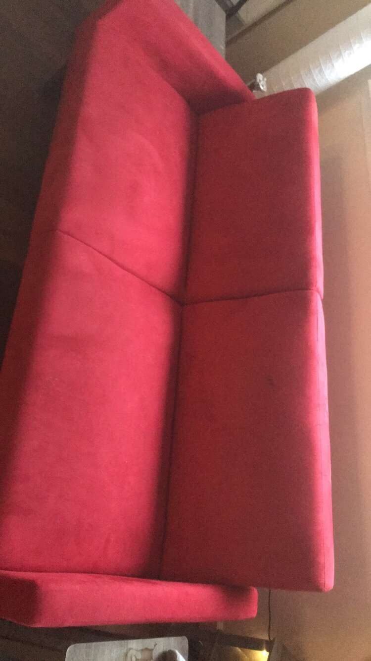 Red foldable couch sofa bed