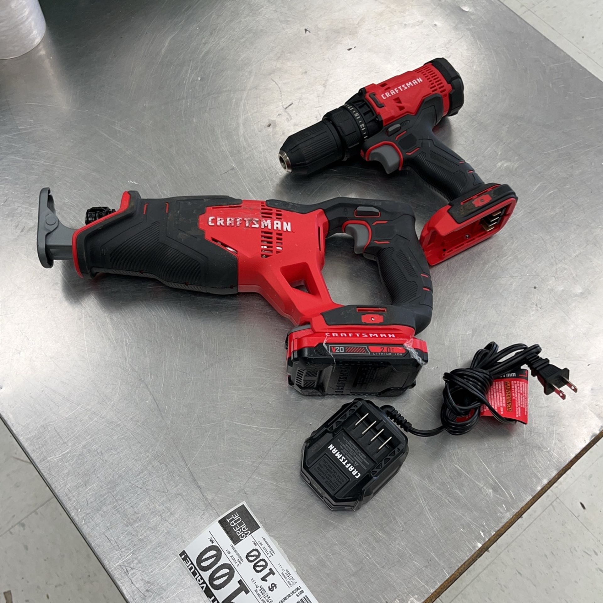 Craftsman 2 Pc Cordless Combo Battery And Charger