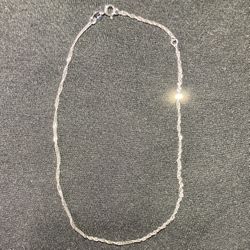 10K WHITE GOLD SINGAPORE ANKLET/BRACELET