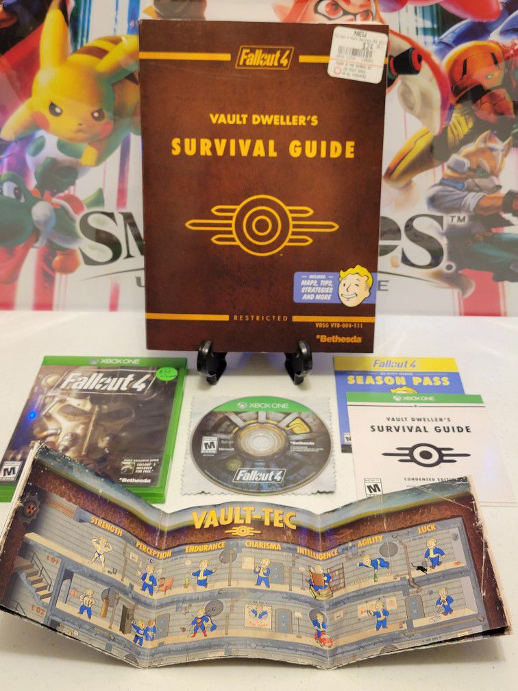 Xbox One Fallout 4 Video Game Poster Manual Survival Guide Book Set