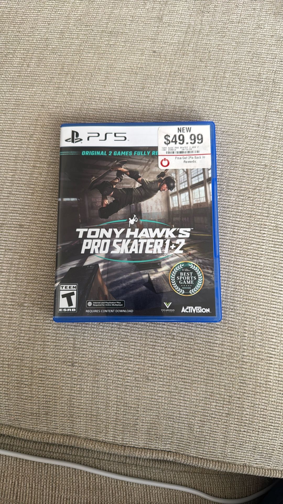 Tony Hawks Pro Skater 1+2 Brand New Never Played