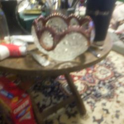 Antique Crystal Bowl & Serving Plate 