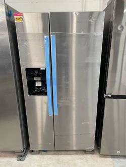 Whirlpool refrigerator side by side 33 inch with dispenser water and ice