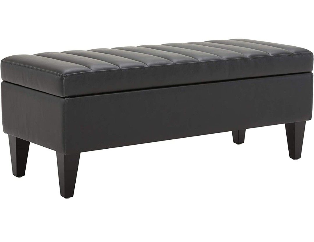 Amazon Brand – Rivet Channel-Tufted Velvet Storage Ottoman with Soft-Close Hinge, 45.3"W, Black

￼

￼

Does it fit?

Use your camera to view in your r