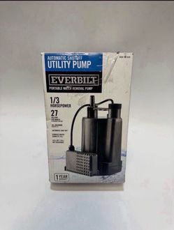 💧 Everbilt 1/3 HP Automatic Utility Pump – 27 GPM