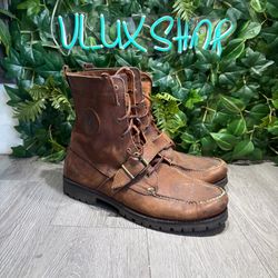 Ralph Lauren Polo Country Ranger Nubuck Tan Casual Hiker Boots Sizes 12 D