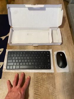 11” Wireless keyboard and mouse.