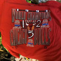 Logo 7 Vintage 1993 Chicago Bulls NBA Finals 3 peat Tee XL