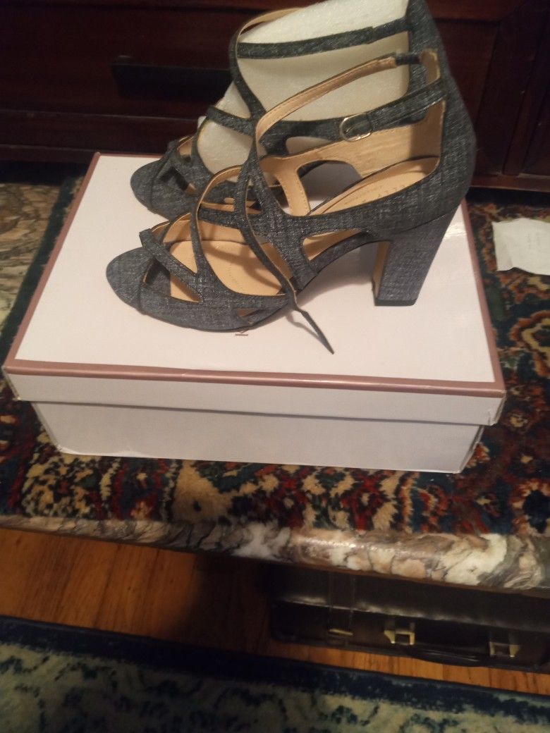 Blue Jean Strap Heels