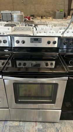 Whirlpool Stainless Steel Electric Range Glass Top