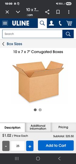 Brown Cardbox New 10x7x7 (25 Pcs)