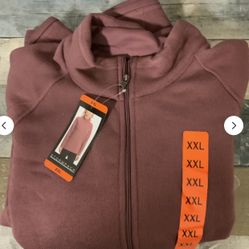 🎁 Storm Pack Ladies' Cozy Sweater Fleece Quarter Zip Comfort fit -Pink(Size XXL)🆕H411