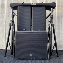 Dj. Qsc K12.2 Speakers+Jbl Eon-618 Series Bass