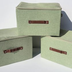 Fabric Covered Storage Bins 
