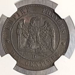 #497 France 1855D Coin 