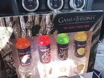 Game Of Thrones Iron Anniversary Shot Glasses & Mixers HBO 2021