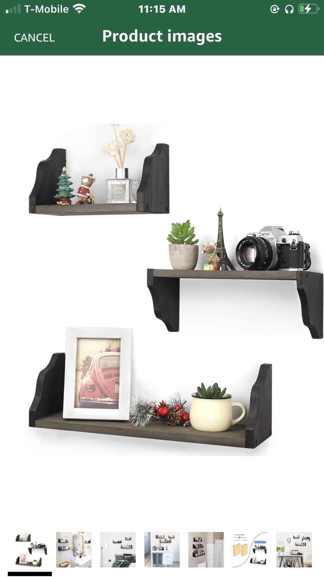 Floating Shelves Widened Wall Shelves Rustic Wood Wall Mounted Shelves Rack Decor Wood Shelf for Home Bathroom Bedroom Living Room Kitchen Display Set