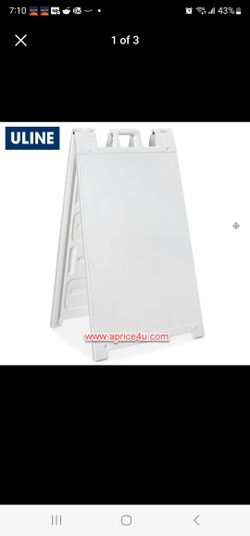 ULINE by SIGNACADE $139 On Amazon 24x36” Plastic A-Frame Sign - Standard 24 x 36" H-6104