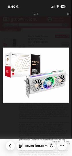 ASRock Taichi Radeon RX 9070 XT White 16GB GPU